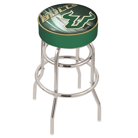 Holland Bar Stool Co 25" South Florida Cushion Seat, 2-Ring Chrome Swivel Bar Stool L7C125SouFla-D2